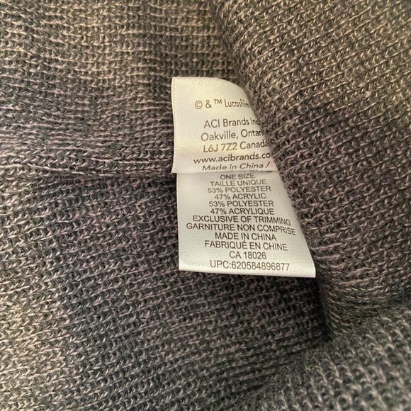 Star Wars The Mandalorian Beanie Hat With Baby Yoda Embroidery Black Knit OSize - Picture 6 of 8